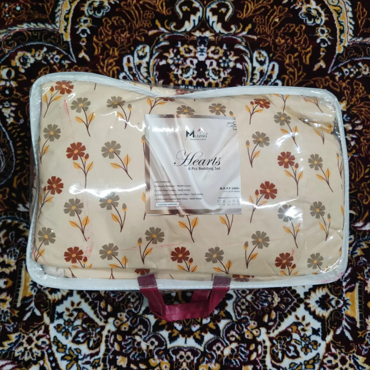 6 Pcs Bedding Set Hearts